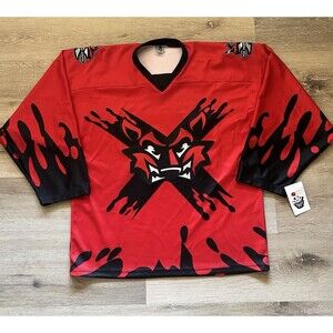Huntsville Havoc Minor League Hockey Jersey Red Size Small/ Medium Embroidered